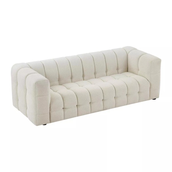 Sofa 3-Sitzer - Bouclé-Stoff - Beige - LERICI von Sofa 3-Sitzer - Bouclé-Stoff - Beige - LERICI von PASCAL MORABITO