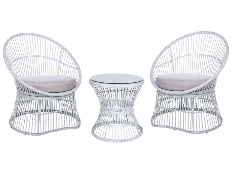 Bistro Set aus Rattan Modern MESYNA Bistro Set aus Rattan Modern MESYNA