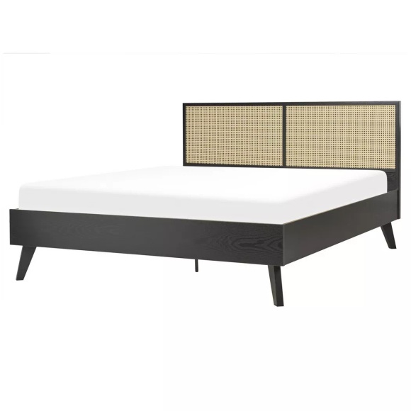 Bett mit Lattenrost aus Faserplatte Boho MONPAZIER Bett mit Lattenrost aus Faserplatte Boho MONPAZIER