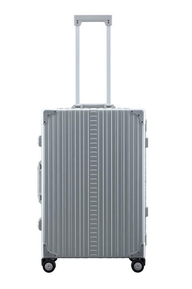 Reisekoffer mit Kleidersack in Platin