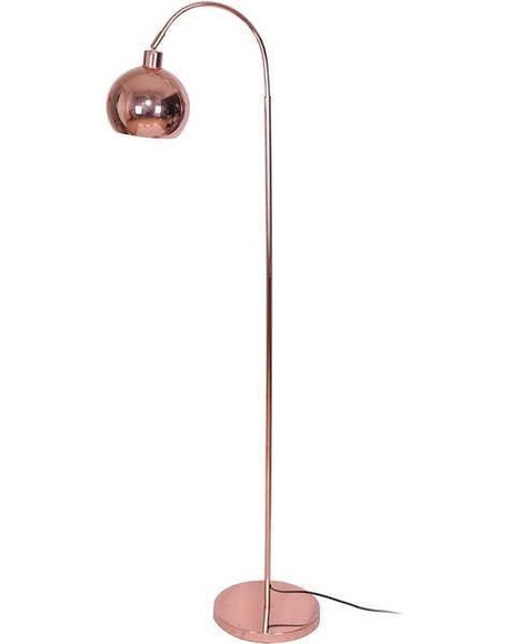 Stehlampe aus Metall in Kupferoptik
