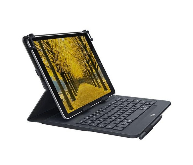 Universal Folio with integrated keyboard for 9-10 inch tablets Schwarz Bluetooth QWERTZ Schweiz