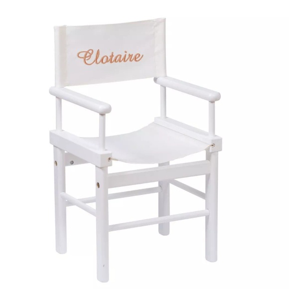 Regisseur Stuhl Für Kinder Weiss Unisex Weiss ONE SIZE