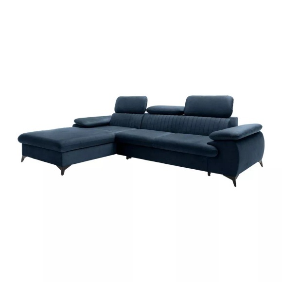 Ecksofa mit Schlaffunktion - Ecke links - Samt - Dunkel - SAMARA von Ecksofa mit Schlaffunktion - Ecke links - Samt - Dunkel - SAMARA von PASCAL MORABITO