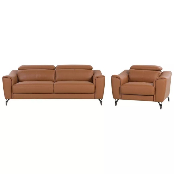 Beliani Sofa Set Leder Goldbraun 4-Sitzer NARWIK