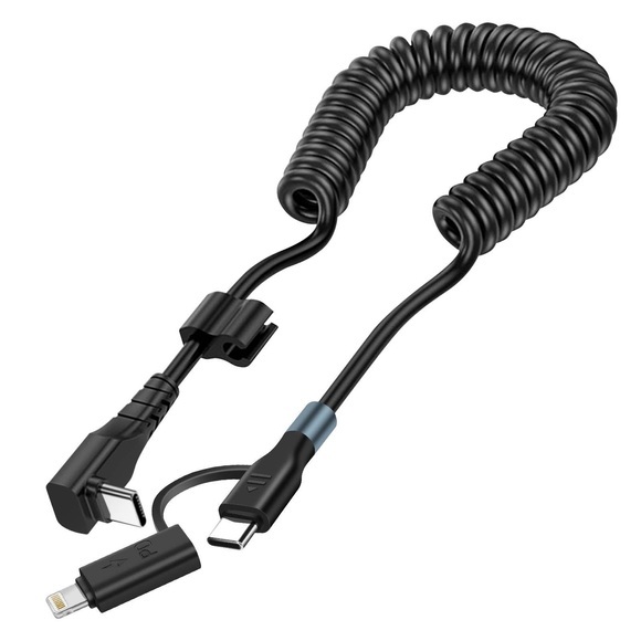 USB-C USB-C + Lightning Spiralkabel