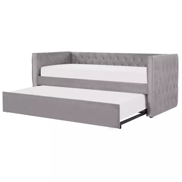 Bett mit Lattenrost aus Samtstoff Glamourös GASSIN Bett mit Lattenrost aus Samtstoff Glamourös GASSIN