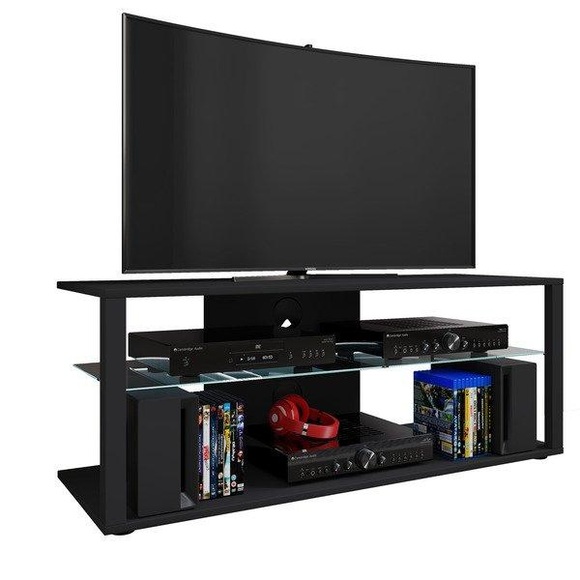 Holz TV Lowboard Fernsehschrank Rack Konsole Möbel Fernsehtisch Fernseh Phono Glas Folas XL Holz TV Lowboard Fernsehschrank Rack Konsole Möbel Fernsehtisch Fernseh Phono Glas Folas XL