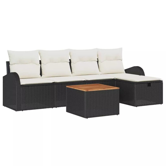 VidaXL - Garten-sofa poly-rattan, One Size, Schwarz