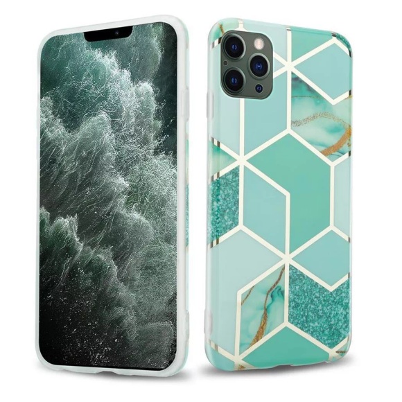 Hülle für Apple iPhone 12 PRO MAX aus TPU Silikon mit Muster Mosaik