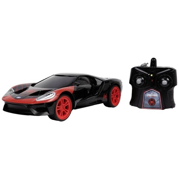 JADA TOYS 253226004 Marvel Miles Morales RC 2017 Ford GT 1:16 RC Einsteiger Modellauto Elektro Sportwagen