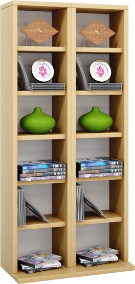 Holz CD DVD Stand Regal Schrank Aufbewahrung Standregal Ständer Milano Holz CD DVD Stand Regal Schrank Aufbewahrung Standregal Ständer Milano