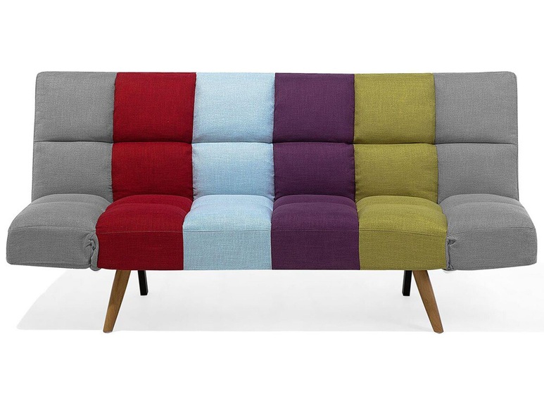 Beliani Schlafsofa Polsterbezug bunt Patchwork INGARO