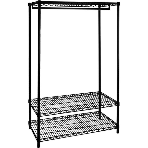 Kleiderständer Lux mattschwarz 90x45x180