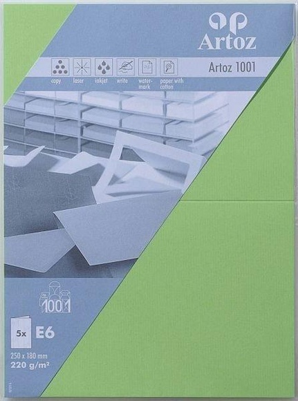ARTOZ Karten 1001 E6 107372263 220g. birkengrün 5 Blatt