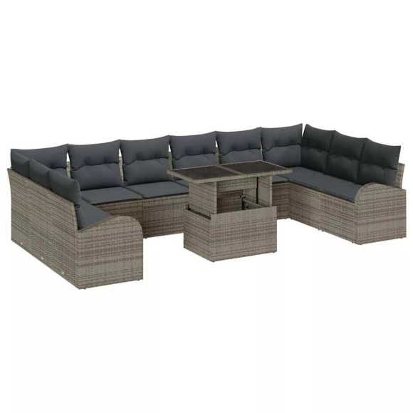VidaXL - Modulares sofa poly-rattan, One Size, Grau