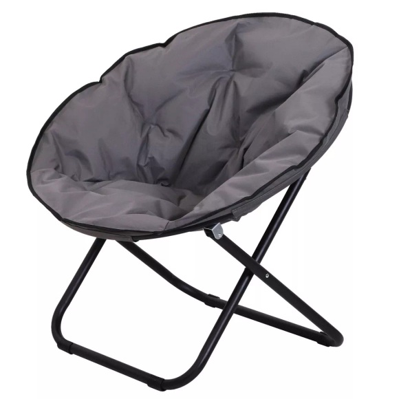 Northio - Klappstuhl Faltbarer Campingstuhl, Polstersessel, Metall + Oxfordstoff, Grau, 80x80x75 cm, One Size