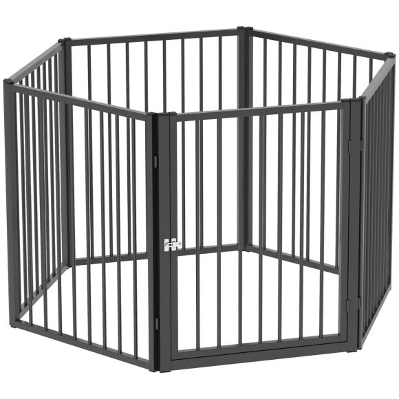 PawHut - Welpenauslauf, One Size, Schwarz
