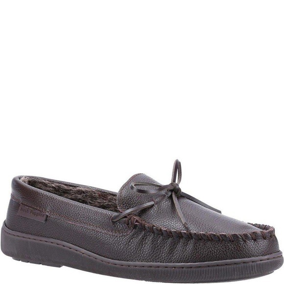 Hausschuhe Ace, Leder Unisex Braun 45