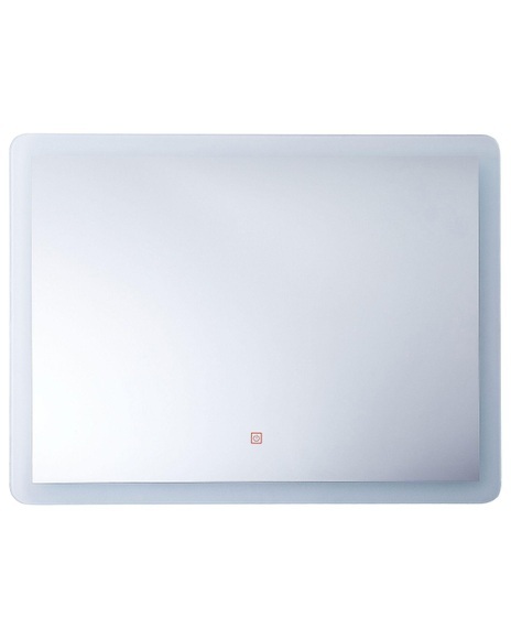 Beliani Badspiegel mit LED-Beleuchtung rechteckig 80 x 60 cm CORROY