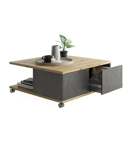 FMD Mobiler Couchtisch Artisan-Eiche