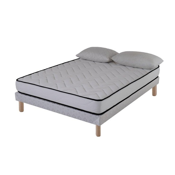 Matratzen-set Comfort 160x200 | Schaumstoff | 18 Cm | 2 Kissen 50x70 | Boxspring Polster Unisex Weiss 160X200CM
