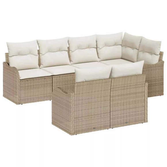 VidaXL - Garten-sofa-set poly-rattan, One Size, Beige