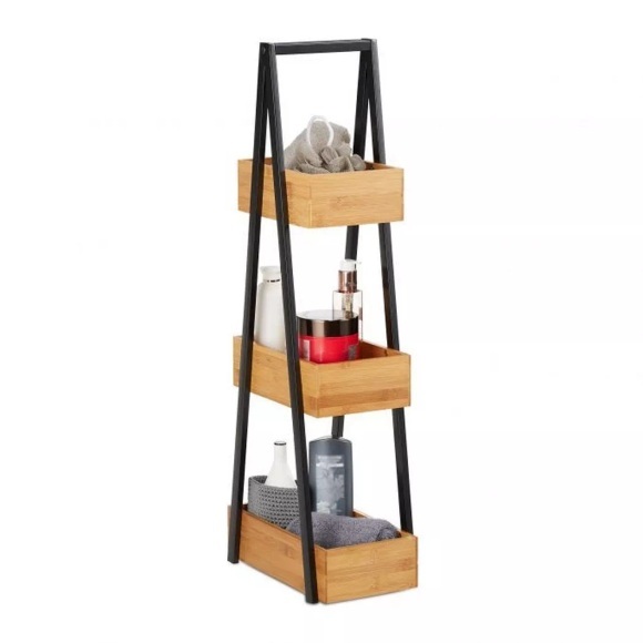 B2X - Badezimmerregal aus Bambus, 3 Regale, 85cm