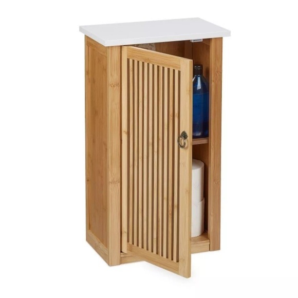 B2X - Hängender Badezimmerschrank aus Bambus, 66cm