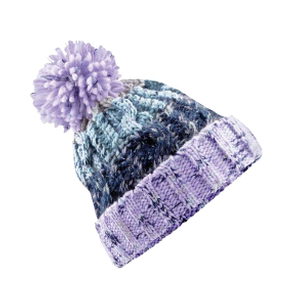 Bommelmütze Damen Violett ONE SIZE
