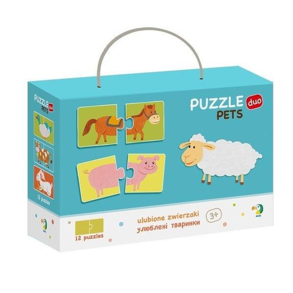 Dodo - Puzzle Duo Haustiere 12er Pack, 36M+