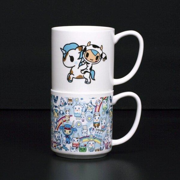 TokiDoki Stapelbare Tassen Tassen-Set weiß