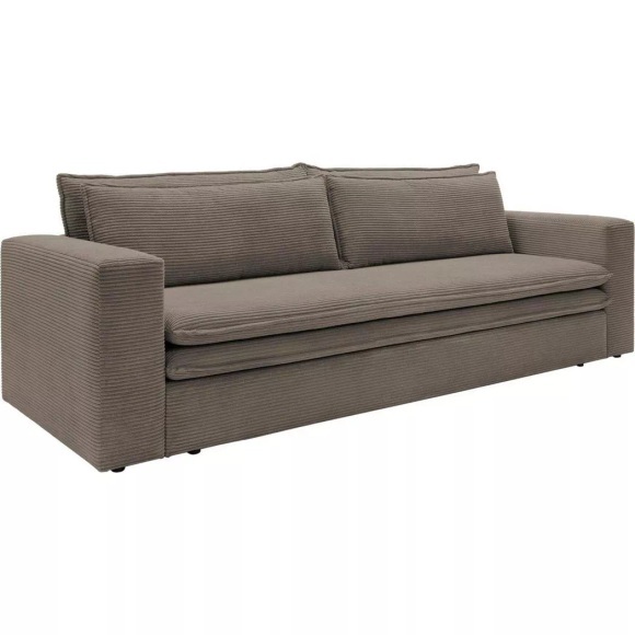 Sofa 3-Sitzer - Mit Schlaffunktion - Cord - Taupe - TILIA Sofa 3-Sitzer - Mit Schlaffunktion - Cord - Taupe - TILIA
