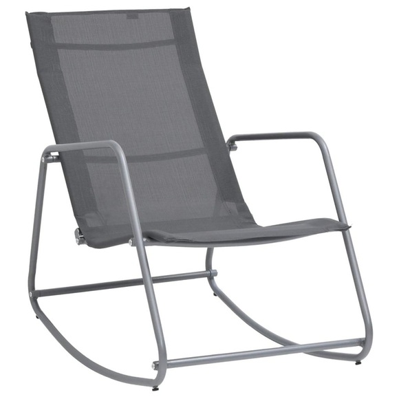 vidaXL Garten-Schaukelstuhl Grau 95x54x85 cm Textilene