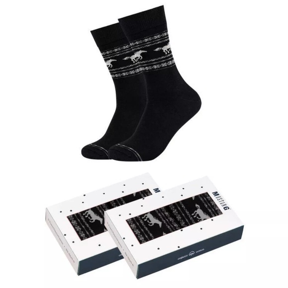 Mustang - Norweger Geschenkboxen, für Damen, Schwarz, Größe 39-42