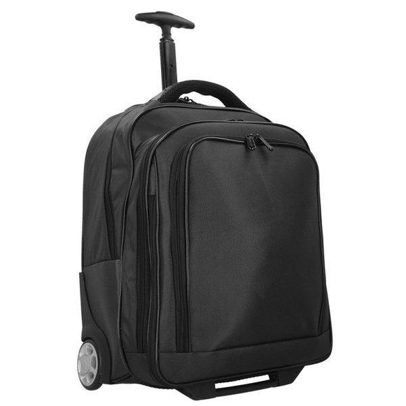 Dermata Lederwaren Trolley Rucksack 47,5cm aus Nylon in Schwarz