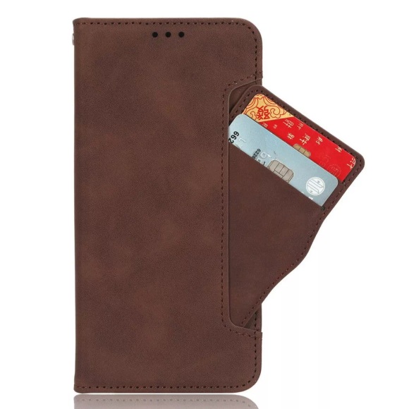 Cover-Discount - OnePlus 13 Etui viele Kartenfächer, Braun