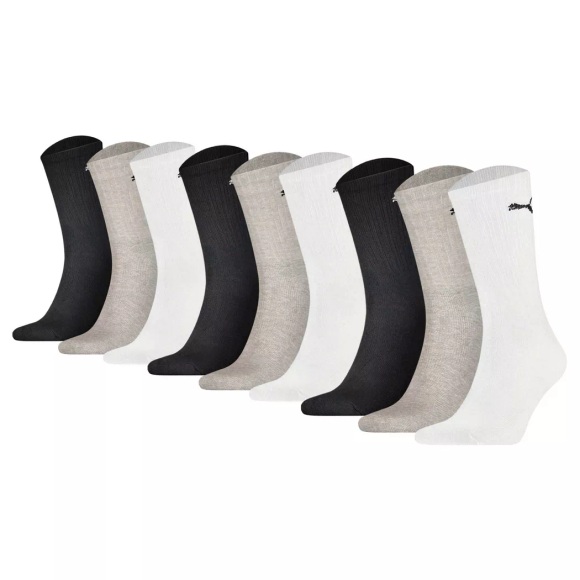 PUMA Sportsocken, (9er-Pack), mit klassischer Rippe