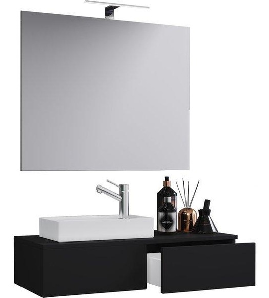 3-tlg Badmöbel Set Gäste WC Gästebad Waschplatz Waschtisch klein schmal Gudas SP 3-tlg Badmöbel Set Gäste WC Gästebad Waschplatz Waschtisch klein schmal Gudas SP