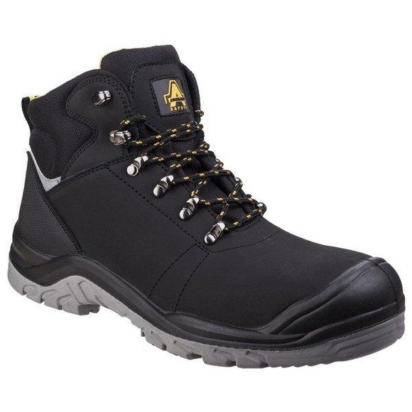 Leder Sicherheitsstiefel Unisex Schwarz 44.5