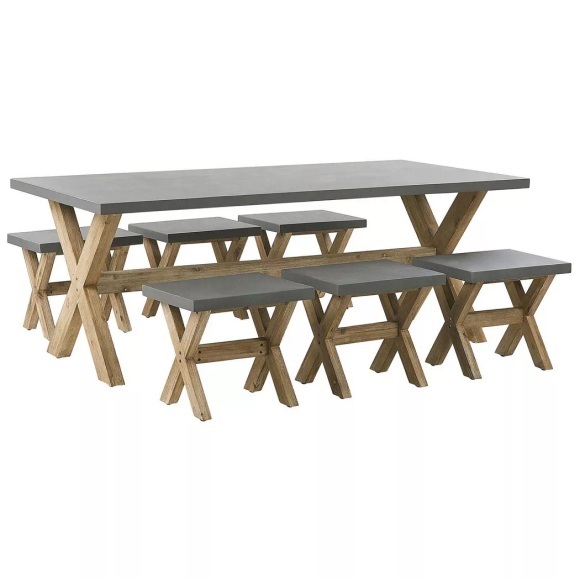 Beliani OLBIA Gartentisch + Gartenstühle