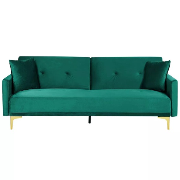 Schlafcouch aus Samtstoff Retro LUCAN Schlafcouch aus Samtstoff Retro LUCAN