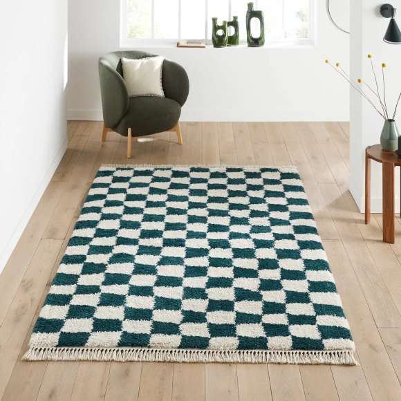 La Redoute Intérieurs - Teppich Danito mit Schachbrettmuster, 160X230CM, Grün