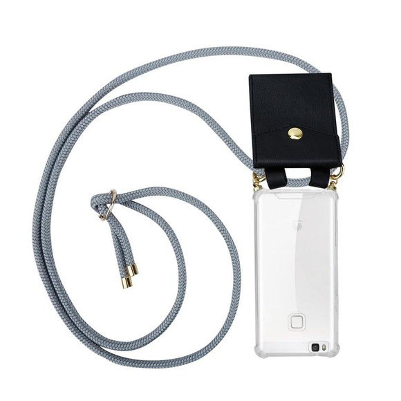 Handy Kette für Huawei P9 LITE 2016 G9 LITE Silikon mit Gold Ringen