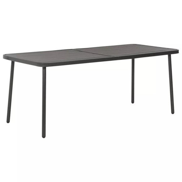 Gartentisch Dunkelgrau 180x83x72 cm Stahl