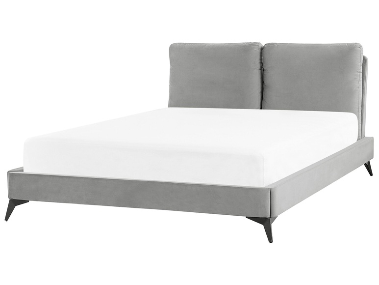 Bett mit Lattenrost aus Samtstoff Modern MELLE Bett mit Lattenrost aus Samtstoff Modern MELLE