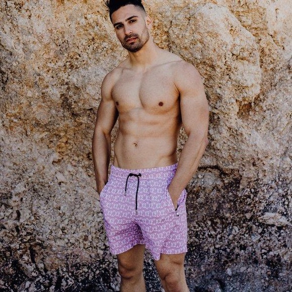 Seashey Badeshorts Herren Rosa L