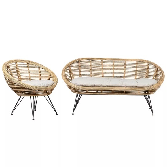Garten Lounge aus Rattan Boho MARATEA Garten Lounge aus Rattan Boho MARATEA