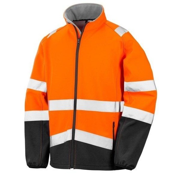 Safeguard Mens Printable Safety Softshell Jacke Herren Orange 3XL