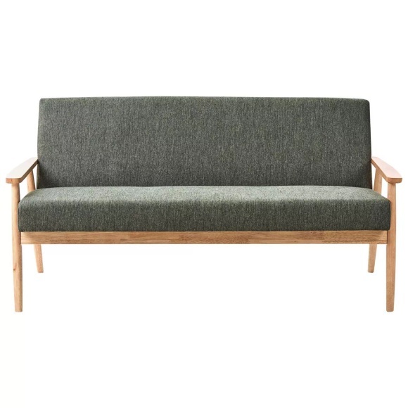 Beliani - 3 Sitzer Sofa aus Stoff Retro ESRUM, One Size, Braun Medium